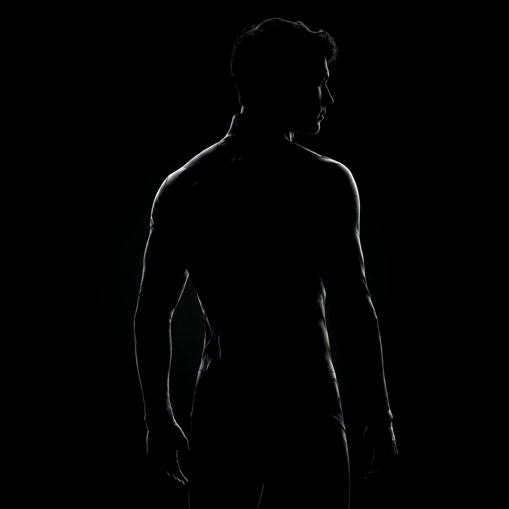 Layer 1 Pro worn — silhouette emerging from black